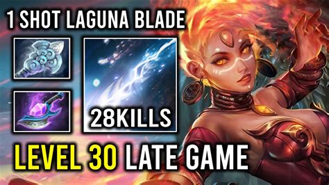 Level 30 Late Game 1 Shot Laguna Instant Burst Damage Lina Vs Super