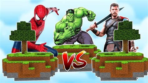 THOR ADASI VS ÖRÜMCEK ADAM ADASI VS HULK ADASI Minecraft YouTube