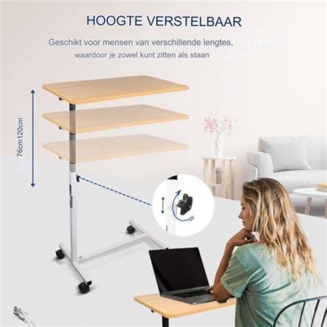 Bedtafeltje Met Wielen Bedtafel Verrijdbaar Bedtafel Op Wielen