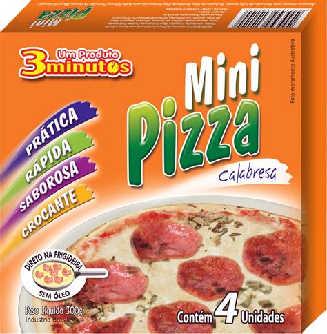 Mini Pizza Congelada 3 Minutos De Calabresa 3 Minutos Massas