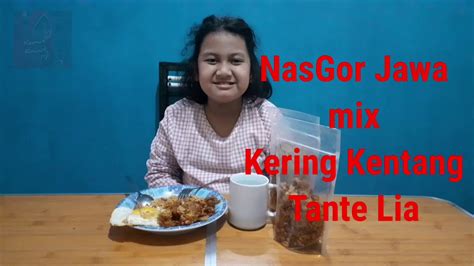 Sarapan Nasi Goreng Jawa Mix Kentang Kering Tante Lia Youtube