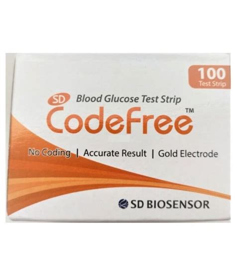 Sd Codefree Blood Glucose 100 Test Strips Relikart