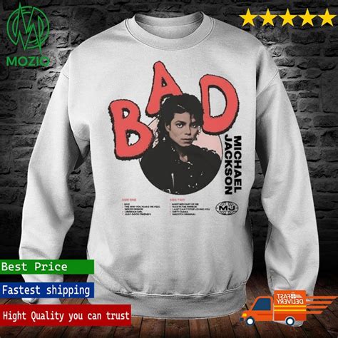 Official michael Jackson BAD Shirt, hoodie, sweater, long sleeve and ...