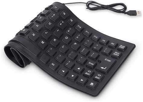 Agatige Clavier Pliable En Silicone USB 85 Touches Clavier Souple