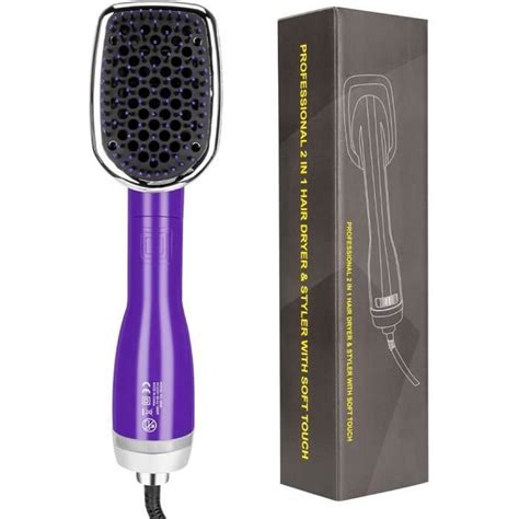 Hair Défrisant One Step Sèche Cheveux 1000w Brosse Lissante Chauffante