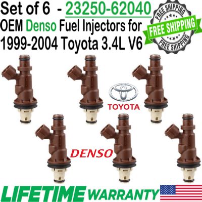 OEM Denso X6 Fuel Injectors For 1999 2004 Toyota Tacoma Tundra