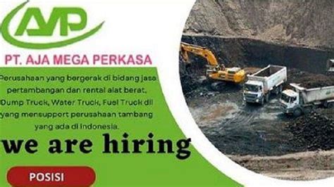 Lowongan Kerja Kendari PT Aja Mega Perkasa Buka Loker Banyak Posisi