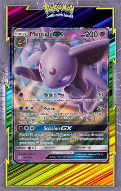 Mentali Gx Sl Soleil Et Lune Carte Pokemon Neuve