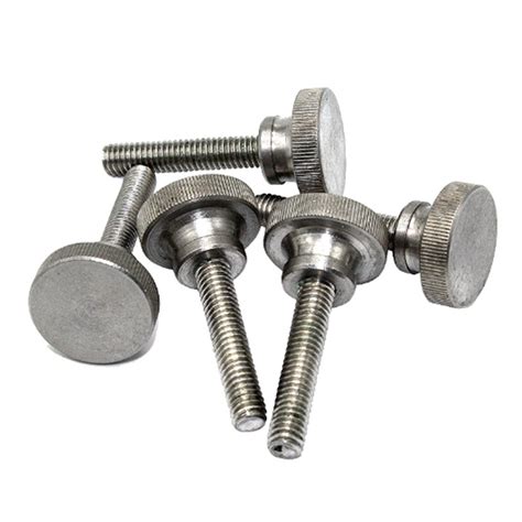 M Knurled Thumb Screw With Collar Knurling Vis Manual Adjustment