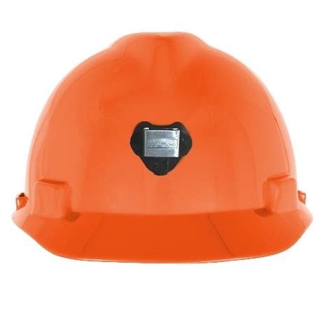 Casco Msa Tipo Cachucha Color Naranja Suspensi N One Touch Y Portalampara