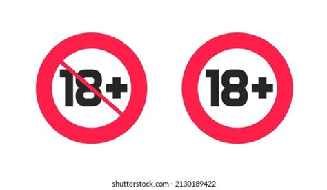 Icon Plus Age Restriction Sign Stock Vector Royalty Free