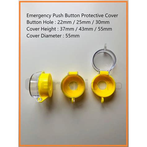 Emergency Push Button Protective Cover Stop Button Mushroon Head Push ...