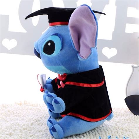 Disney Lilo Stitch Graduation Plush Doll Congratulation Gift Toy