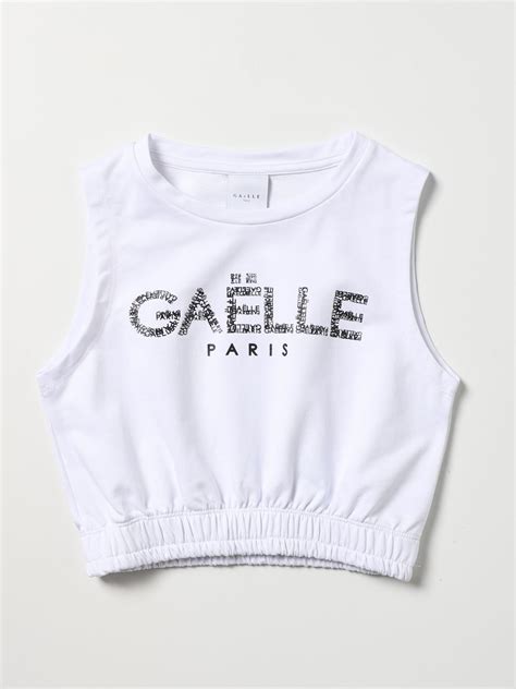 GAËLLE PARIS sleeveless top in cotton White Gaëlle Paris top