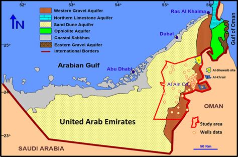 Map Of The United Arab Emirates Showing The Study Area Al Ain Region