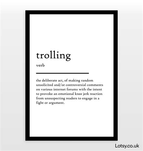 trolling - Definition Print — Lotsy.co.uk
