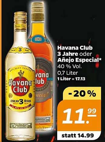 Havana Club 3 Jahre Oder Añejo Especial Angebot bei Netto 1Prospekte de