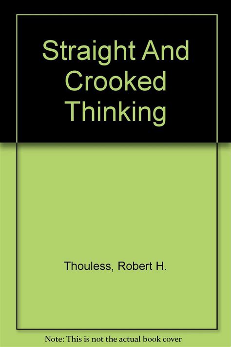 Straight And Crooked Thinking Thouless Robert H Books