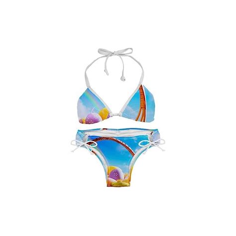 Suojapuku Costume Da Bagno Bikini A Triangolo Da Donna Cestino Dell