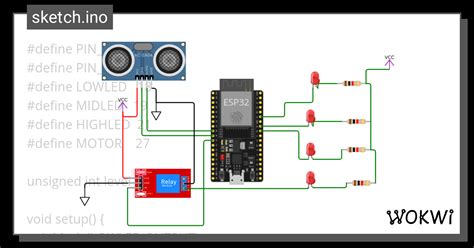 IOT BASED LIQUID LEVEL MONITORING SYSTEM Wokwi ESP32 STM32 Arduino