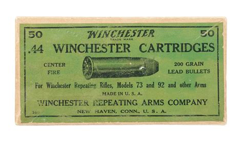 Box Of Winchester 44 Cf Cartridges Rock Island Auction