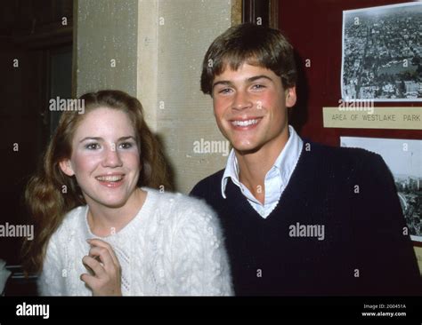 Rob Lowe and Melissa Gilbert Circa 1980's Credit: Ralph Dominguez/MediaPunch Stock Photo - Alamy