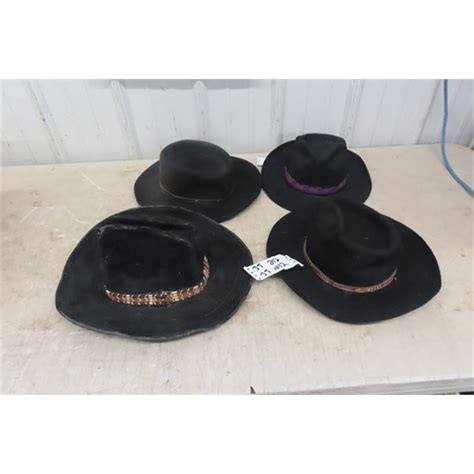 4 Felt Cowboy Hats