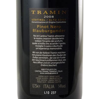 Vini Maglen Tramin Pinot Nero Riserva Alto Adige 2009 Italian Wine