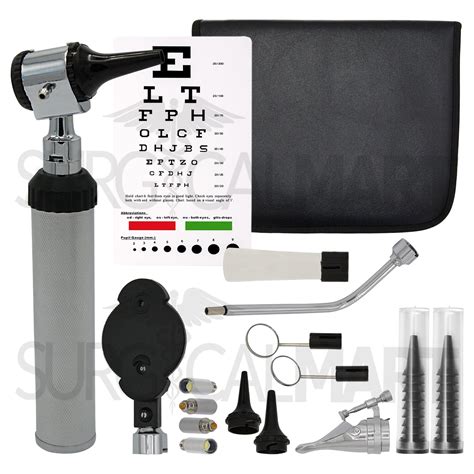 36 Pcs ENT Diagnostic Otoscope Ophthalmoscope Set With Case