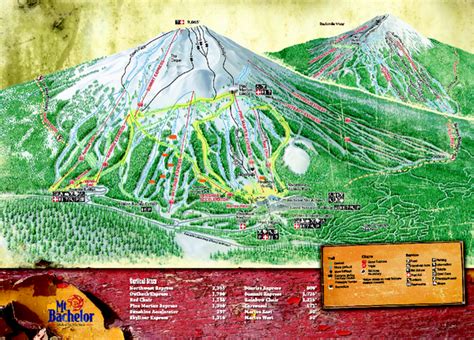 Mt Bachelor Ski Trail Map • mappery