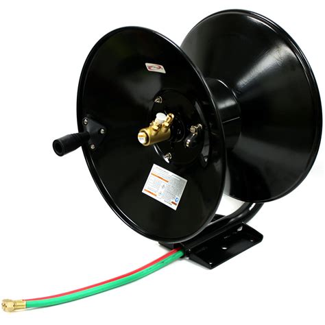 Manual Retractable Twin Hose Reel For 100ft 30m Oxygen Acetylene