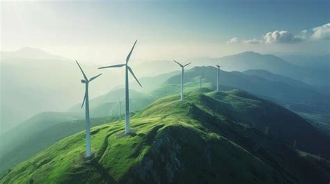 Premium Photo Wind Turbines On A Mountain In The Alps