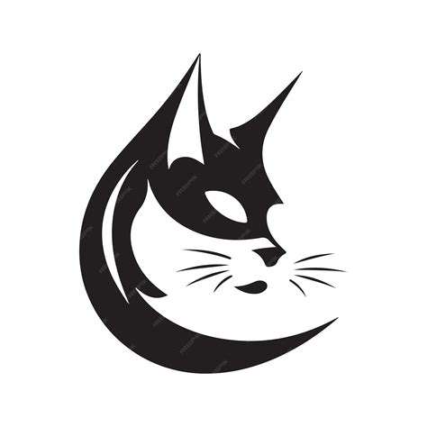 Premium Vector Cat Mascot Logo Hand Drawn Illustration Suitable For