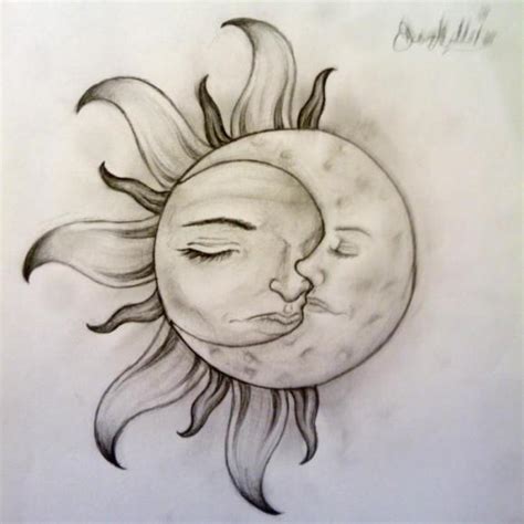 Sun And Moon Nature Drawings Pictures Drawings Ideas For Kids Easy