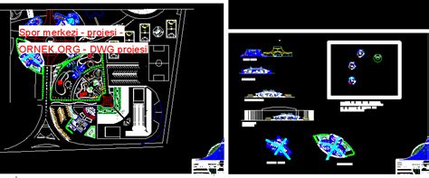 Proje Sitesi Spor Merkezi Projesi Autocad Projesi