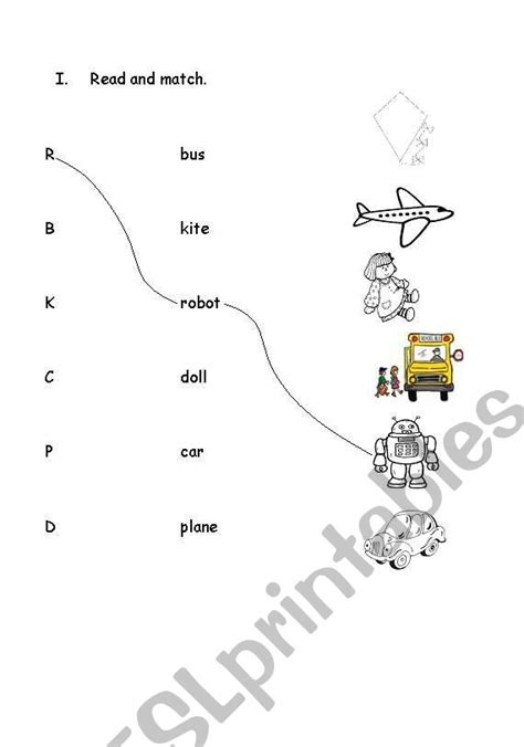 READ AND MATCH: A -->APPLE / B --> BALL (TWO PAGES) - ESL worksheet by ...