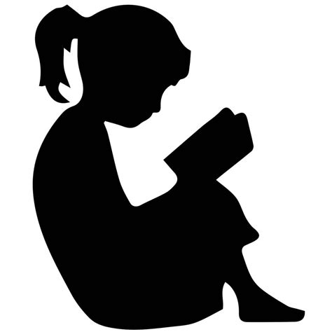 Girl Reading Silhouette