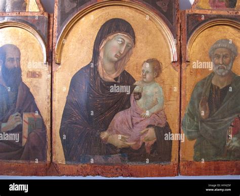 Duccio Di Buoninsegna Madonna Col Bambino E Santi 02 Stock Photo Alamy