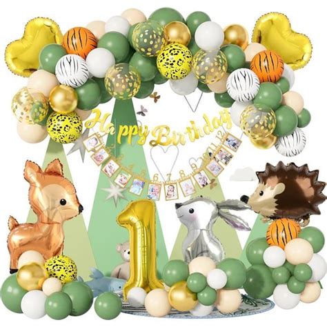 An Vert Sauge Jungle D Coration D Anniversaire Safari For T Ballons