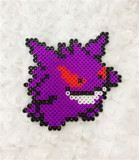 Gengar Pok Mon Perler Bead Art Piece Wall Hanging Sprite Etsy