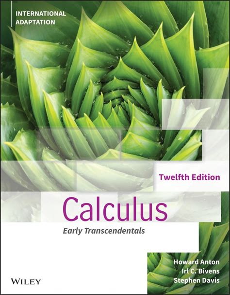 Calculus Early Transcendentals 12th Edition International Adaptation