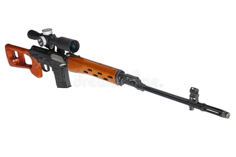 SVD sniper rifle isolated stock photo. Image of armed - 135757168