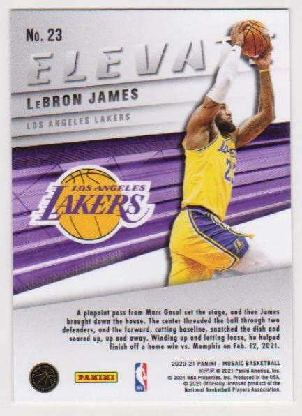 Lebron James Panini Mosaic Card Property Room