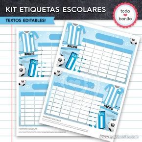 Minimalista Kit Imprimible Etiquetas Escolares