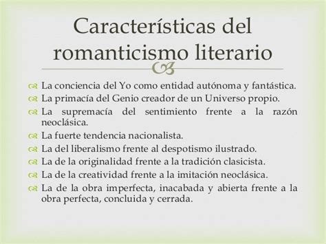 El Romanticismo Literario