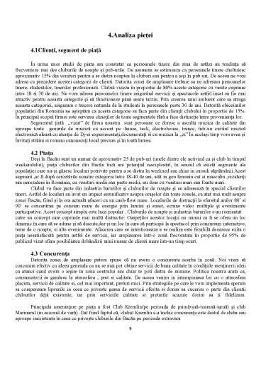 Elaborarea Unui Plan De Afaceri Al Unui Club Proiect DOCX