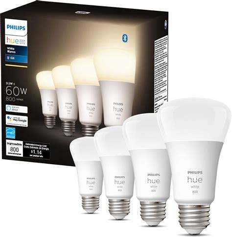 Amazon Philips Hue White Pack A Led Smart Bulb Bluetooth