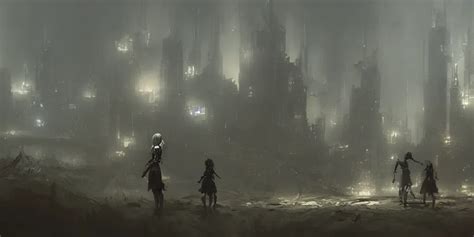 An Environmental Concept Art Of Nier Automata Highly Stable Diffusion