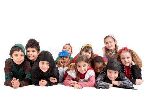 Kids in costumes stock photo. Image of halloween, group - 98984926