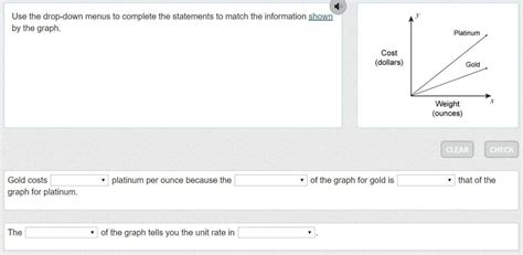 Use The Drop Down Menus To Complete The Statements To Match The